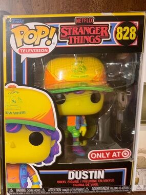 Funko Neon Yellow & Purple Stranger Things Target Exclusive Dustin Vaulted